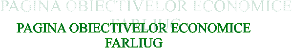 PAGINA OBIECTIVELOR ECONOMICE
FARLIUG
