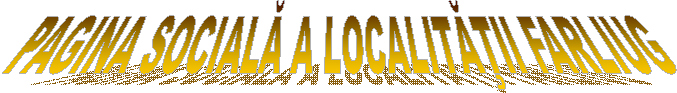 PAGINA SOCIALĂ A LOCALITĂŢII FARLIUG